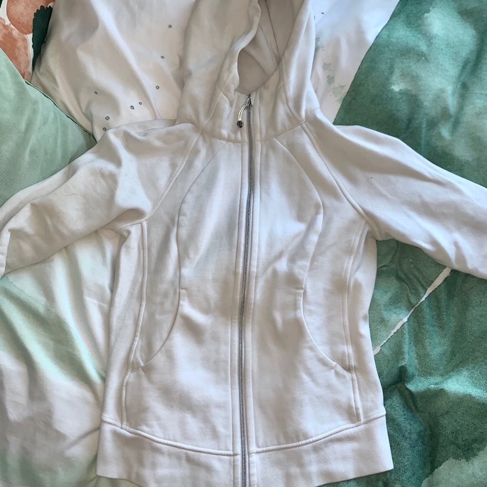 White Lululemon Scuba Hoodie